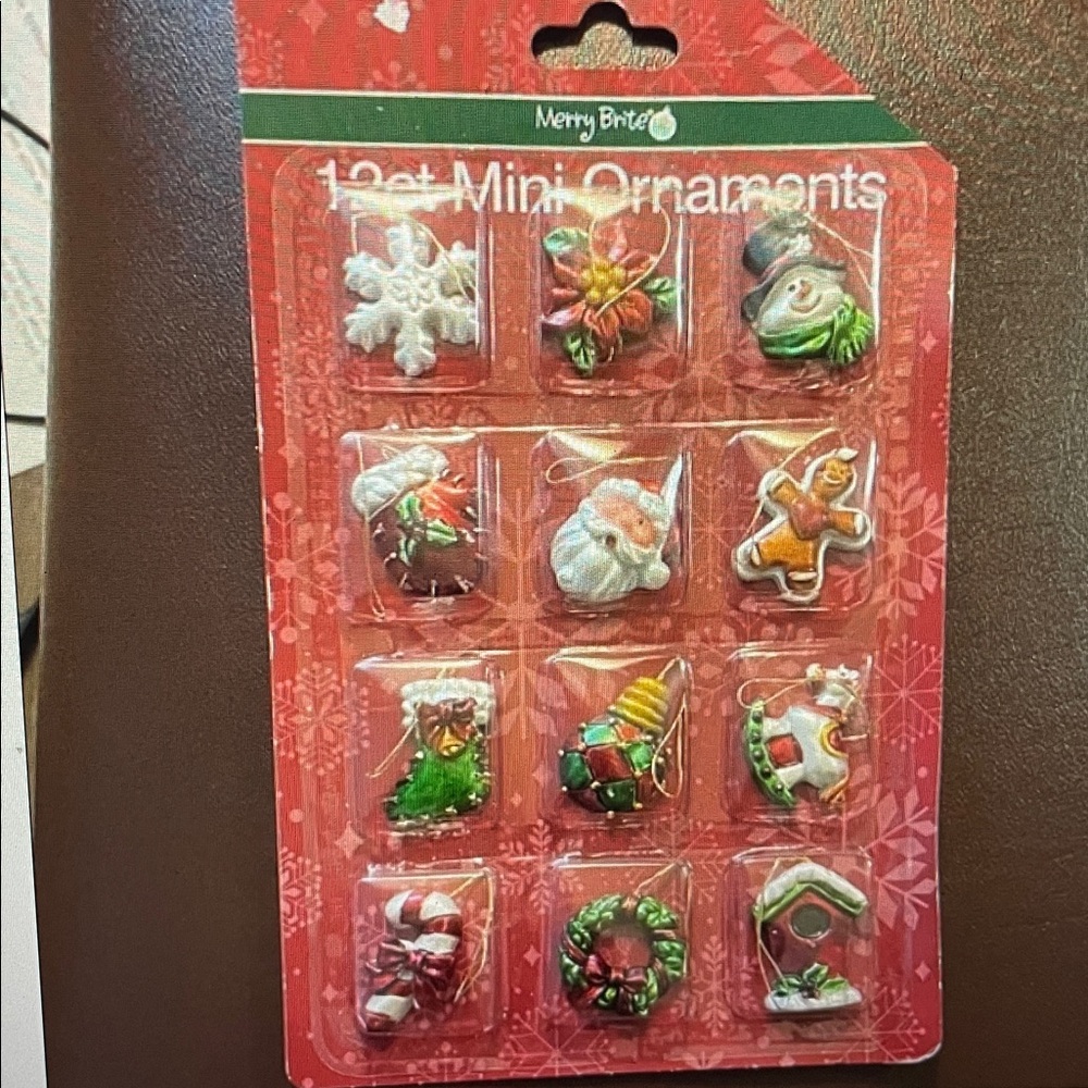 Merry Brite Mini Holiday Ornaments Set - Red and Green